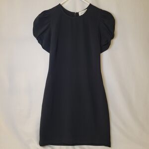 A.L.C. Elegant Black Mini Dress with Puff Sleeves